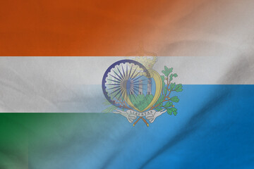 India and San Marino political flag international relations SMR IND