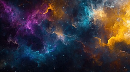 Naklejka premium Abstract Colorful Space Nebula