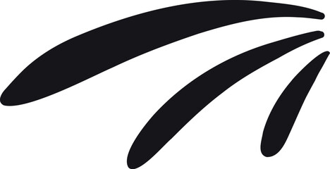 Different shooting stars, heart, circle amd sun with beautiful tails original artwork. Hand drawn star for your design illustration