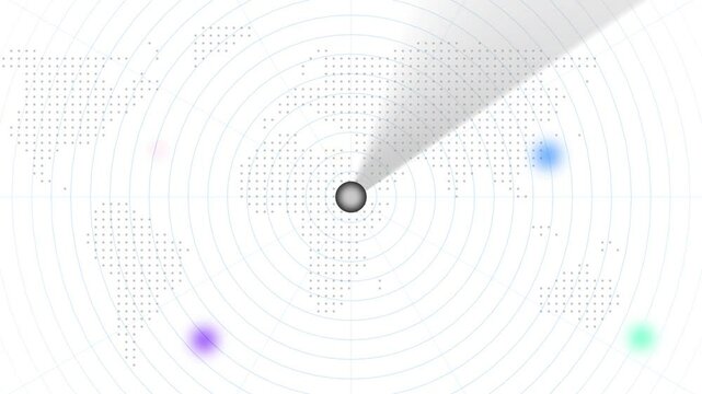 animated searching radar HUD scanning with map animated background. sonar radar HUD holographic interface technology system