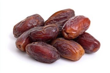 Close-up of a pile of sweet, dark brown dates.