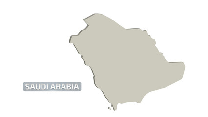 SAUDI ARABIA MAP 3D