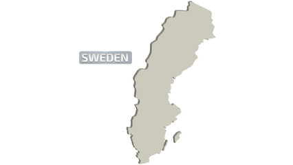 SWEDEN MAP 3D