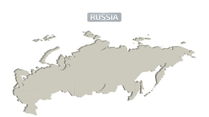 Obraz premium RUSSIA MAP 3D