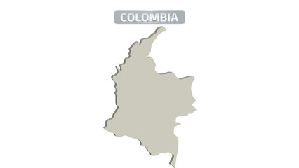 COLOMBIA MAP 3 D