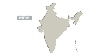 Obraz premium INDIA MAP 3D
