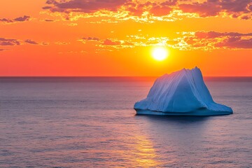 Iceberg at sunrise
