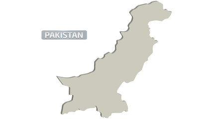 Fototapeta premium PAKISTAN MAP 3D