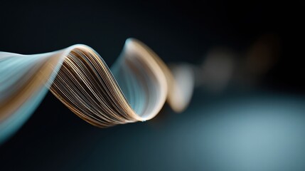A flowing ribbon of luminous data streams upwards defying gravity as it visualizes the continuous arrival of new cryptocurrency transactions creating an enchanting spectacle of information