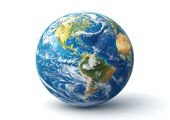 Earth globe, realistic view
