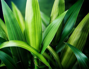 Obraz premium green bamboo asian plant foliage tropical nature