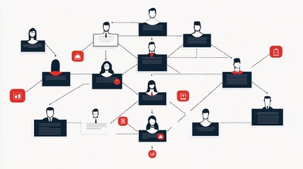 Organizational Chart Illustrating Company Structure and Hierarchy Dynamics