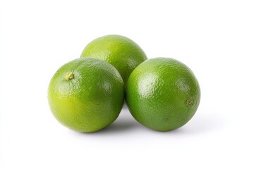 Three vibrant limes, fresh and juicy, ready to be used.