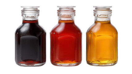 Caf? Syrup Bottles on White Background Transparent Background