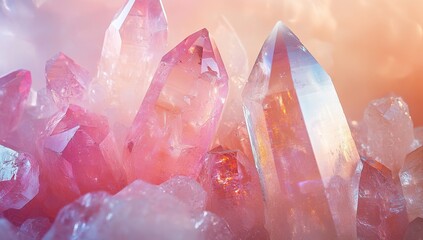 Closeup Of Colorful Crystals In Soft Light