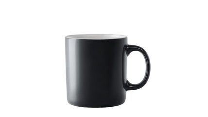 Ceramic Coffee Mug with Steam on White Transparent Background