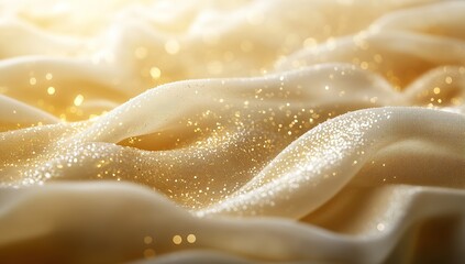 Fototapeta premium Golden Glitter Fabric Texture Background