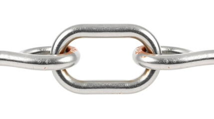 Obraz premium Metal Link Chain Connector Isolated on White Background Isolated on transparent background