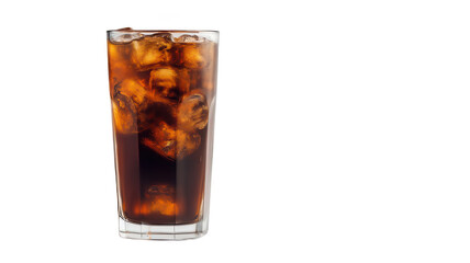 Cold Brew Coffee in Transparent Glass on White Background Transparent Background