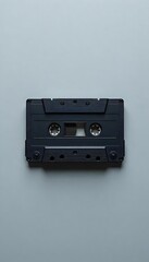 Obraz premium Generative AI image featuring a retro audio cassette tape on a plain background