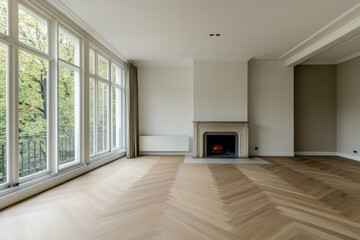 Obraz premium Minimalist Living Room in Amsterdam