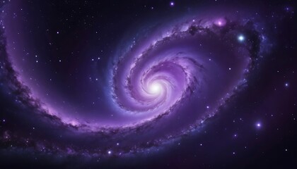 Purple Galaxy Swirl in Dark Space