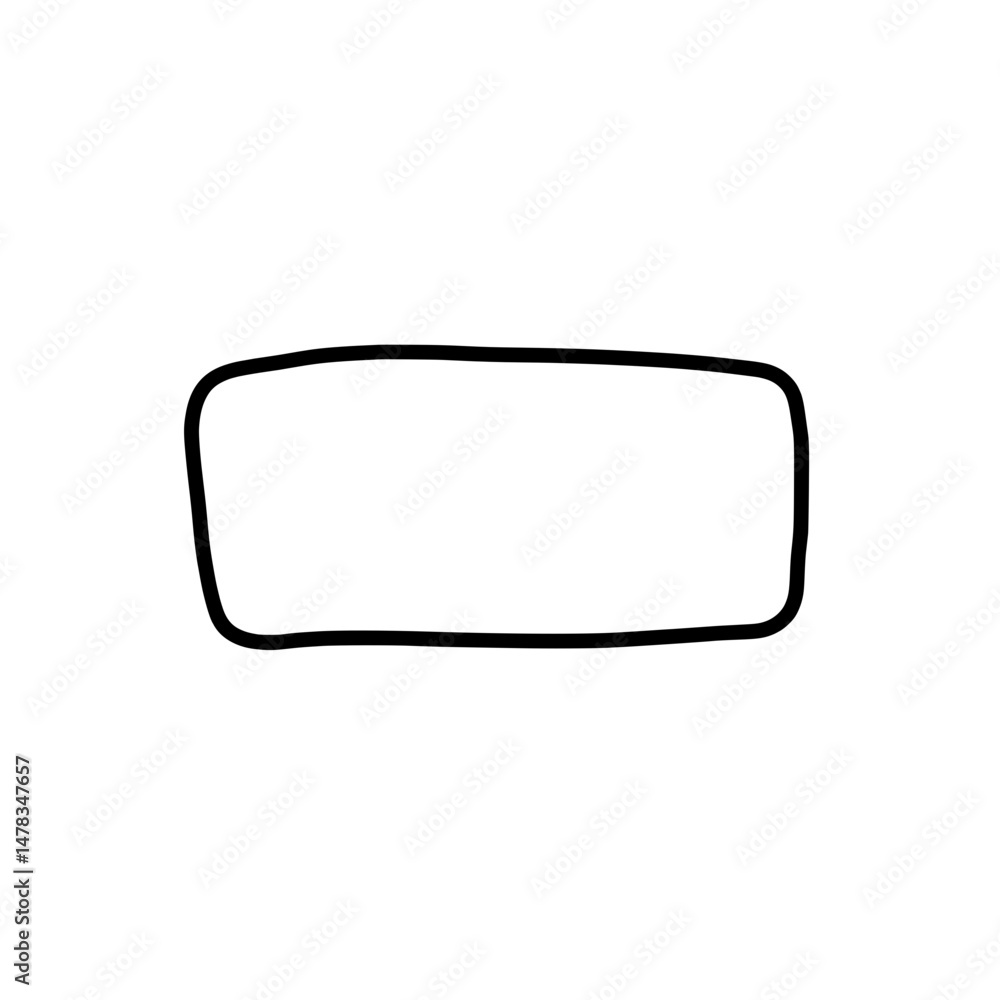 Poster simple hand-drawn rectangle: this simplistic hand-drawn rectangle is perfect for design projects req