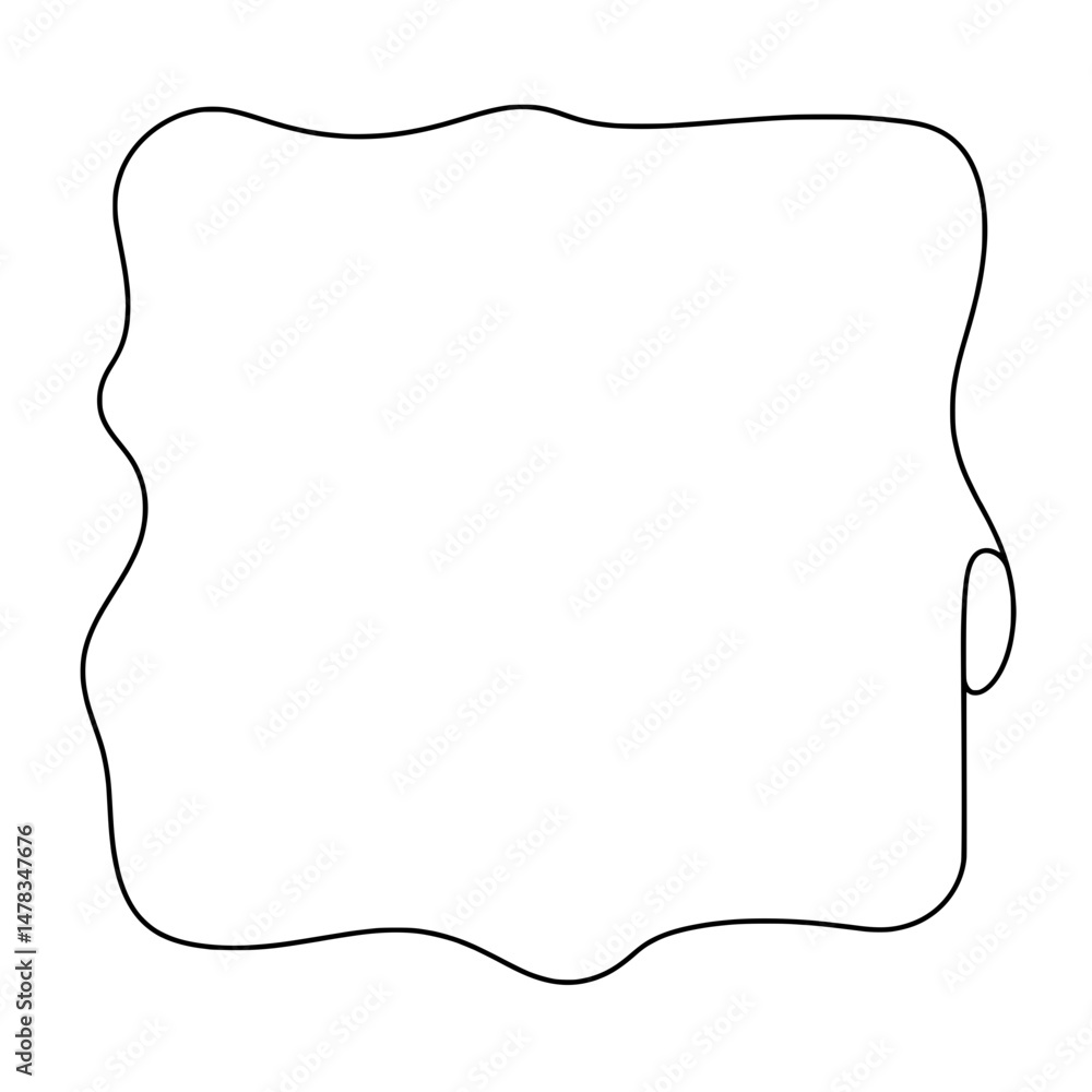 Fototapete Abstract Melted Frame: A simple, abstract frame design featuring a melted, irregular shape, perfect for adding a unique touch to your projects.