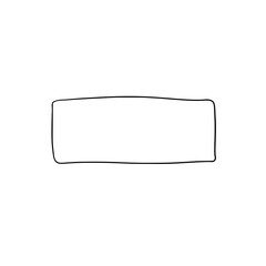 Rectangular shape: An elegant, minimalist outline of a simple rectangle, exuding modern aesthetics and design possibilities.