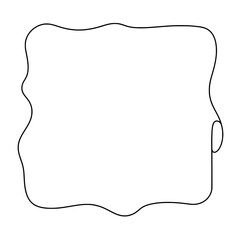 Abstract Melted Frame: A simple, abstract frame design featuring a melted, irregular shape, perfect for adding a unique touch to your projects.