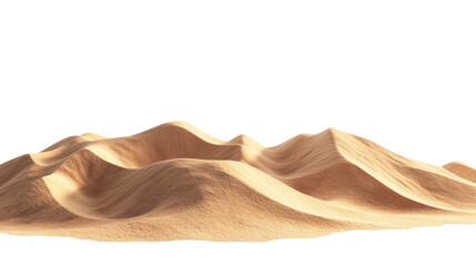 Desert Sand Pile Isolated on Transparent Background

