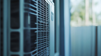 Close-up of an Outdoor Air Conditioning Unit