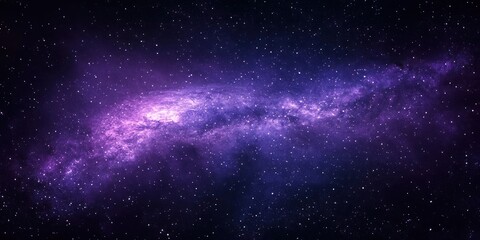 Obraz premium Vast purple and blue galaxy with countless stars scattered across a dark night sky evoking a sense of wonder and cosmic scale