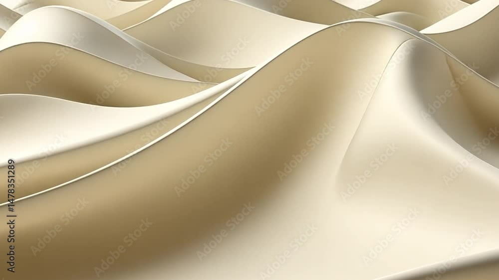 Aufkleber elegant abstract waves of beige and cream fabric smooth texture background for serene design and cal