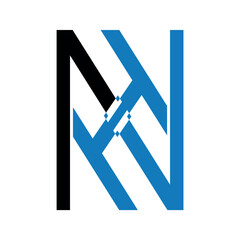 HN letter icon Logo alphabet vector design.