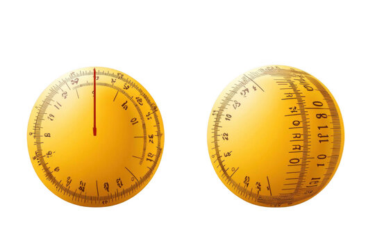 Measure Time With Precision and Scale Golden Gauge in Measurement.