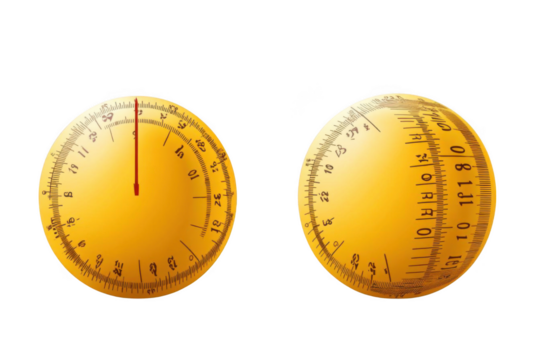 Measure Time With Precision and Scale Golden Gauge in Measurement.
