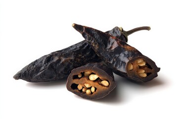 Obraz premium Dried Ancho Chiles, dark, rich color, ready for cooking.