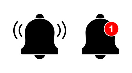 Bell icon vector. Notification sign and symbol for web site design