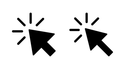 Click icon vector. pointer arrow sign and symbol. cursor icon