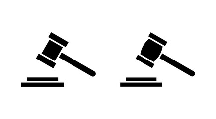 Gavel icon vector. judge gavel sign and symbol. law icon. auction hammer