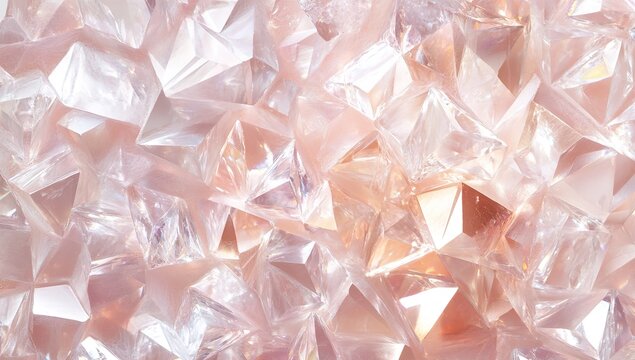 Abstract Pink Faceted Crystal Texture