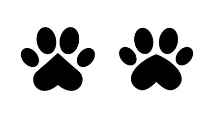 Paw icon vector. paw print sign and symbol. dog or cat paw