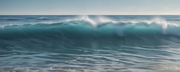 Fototapeta premium Soft, blurry blue waves, ethereal and calm, subtle texture , design, clouds, flowing