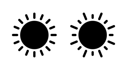 Sun icon vector. Brightness sign and symbol