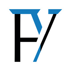 fy letter logo design, vector illustration.	