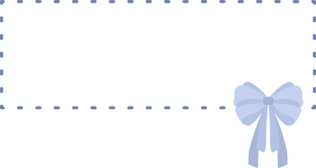 Dotted Frame with Ribbon Bow Graphic