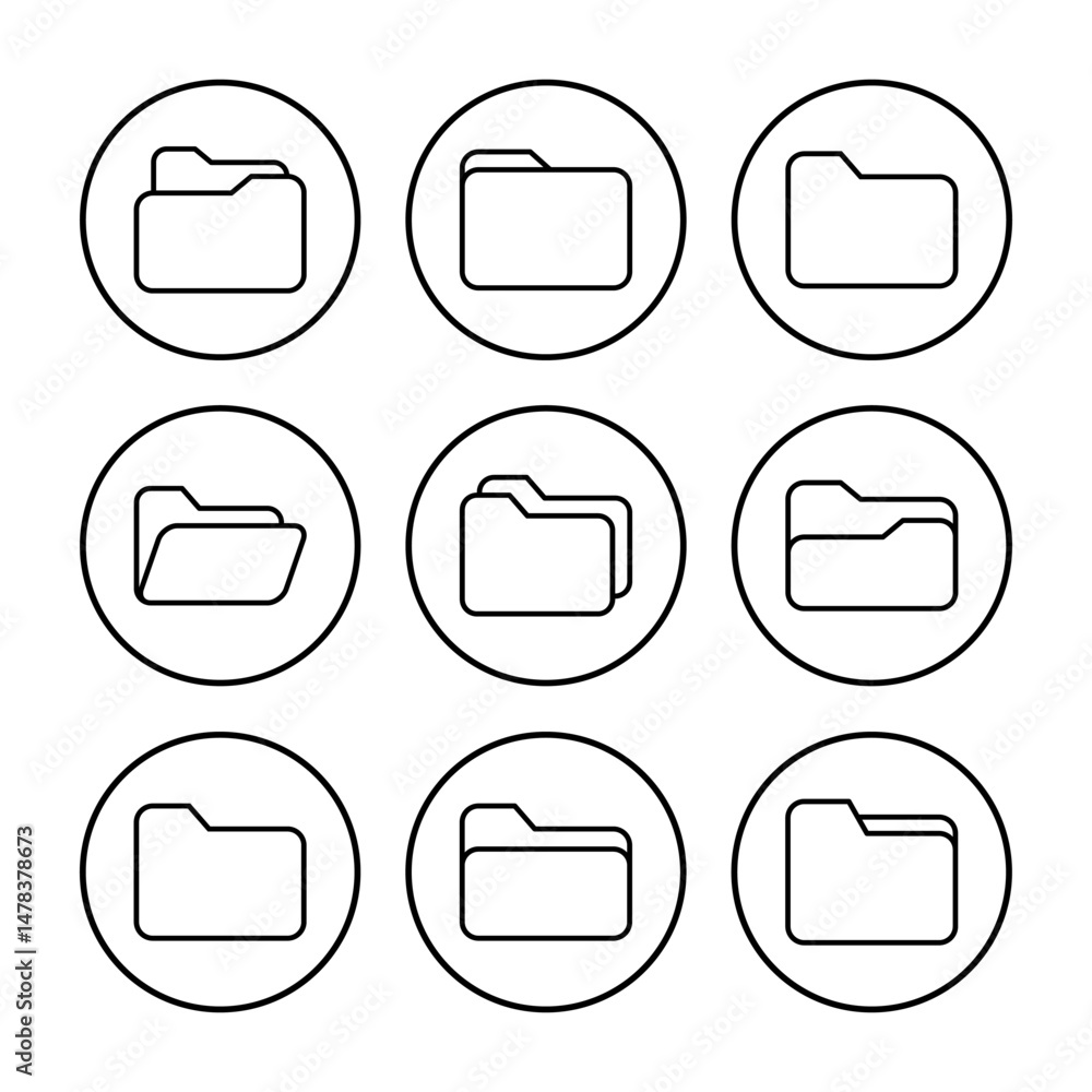 Poster folder icon vector. folder vector icon