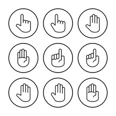 Hand icon vector. hand vector icon, palm