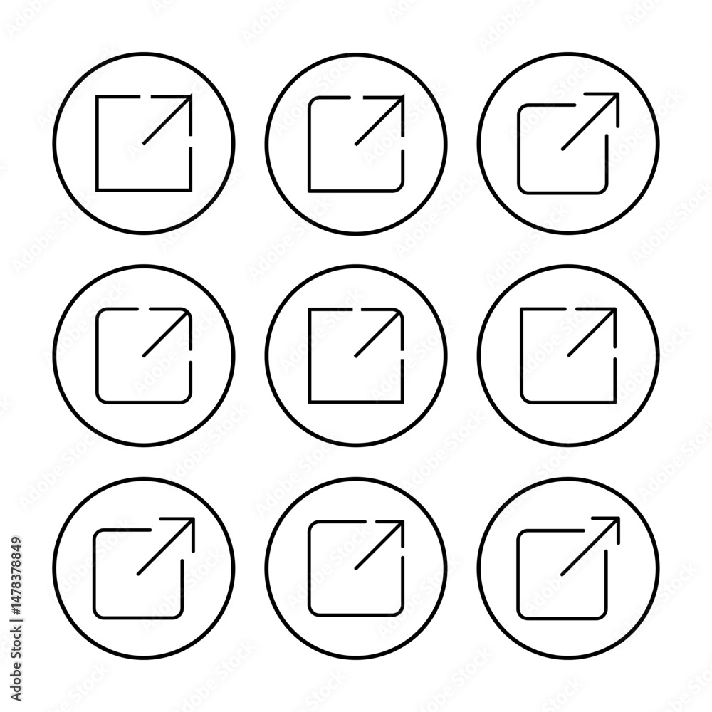 Poster external link icon vector. link icon vector. hyperlink symbol